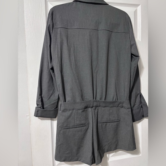 ZARA Gray Long Sleeve SHORTS JUMPSUIT - Picture 8 of 8